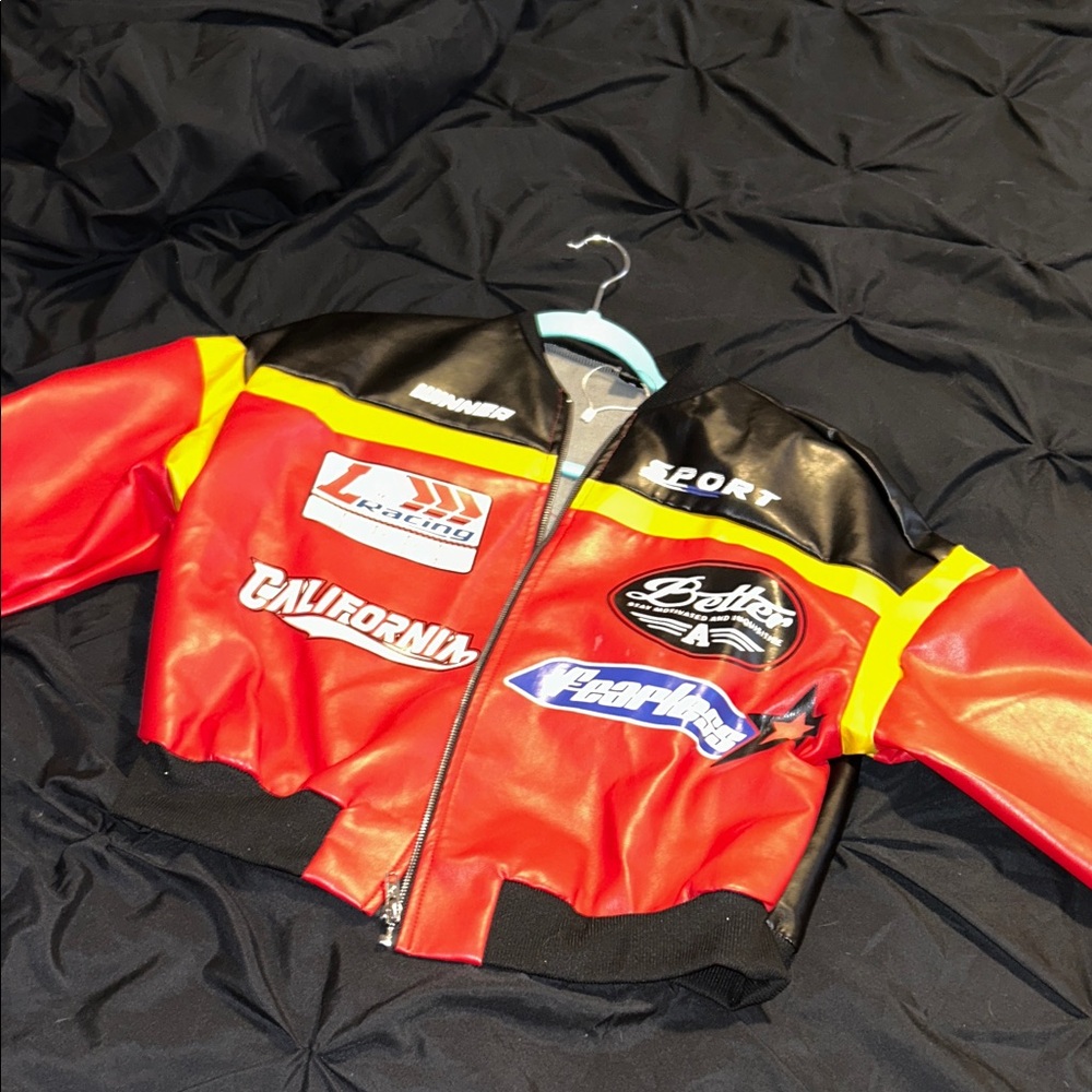 Fashion Nova Red and Black Sport Jacket